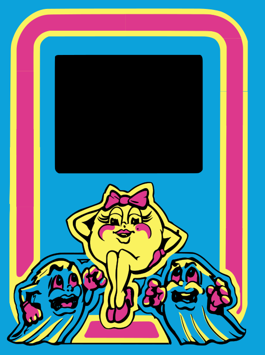 Ms Pacman Front Cabinet Stencils Only